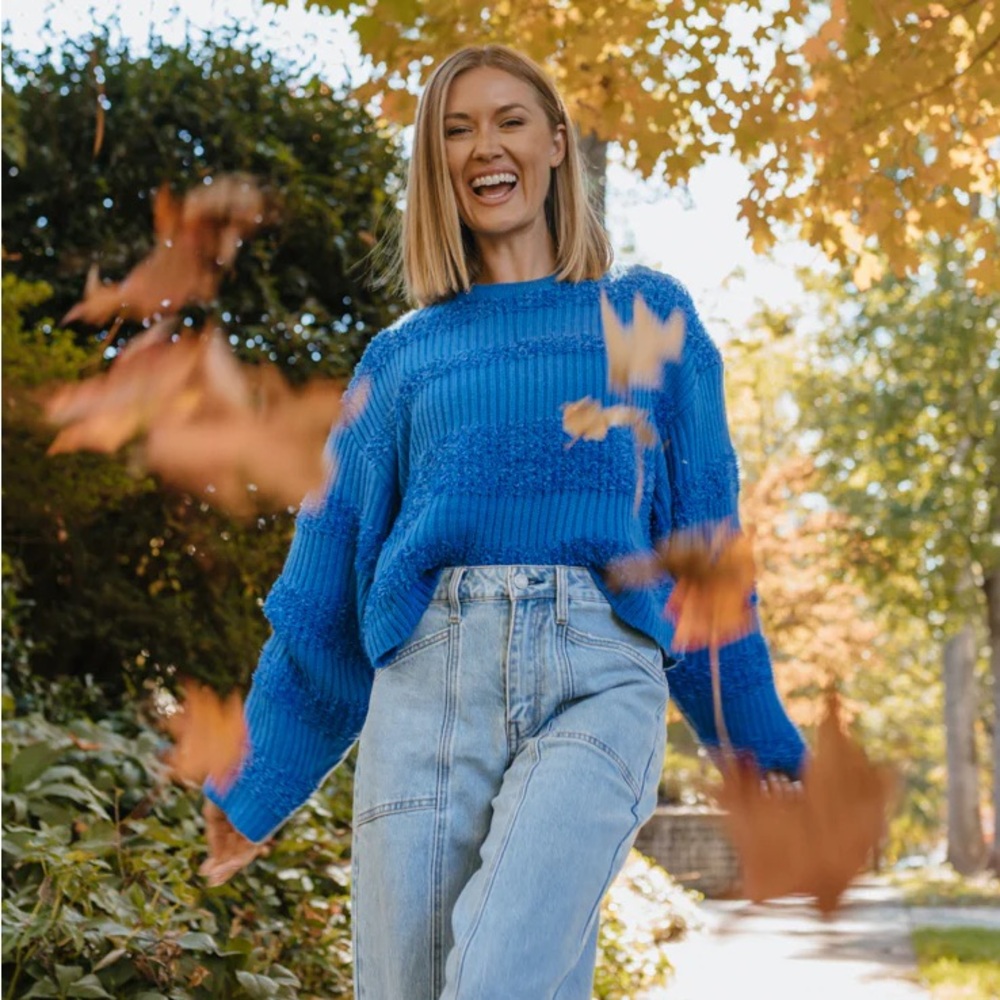 Never Worn Vestique Blue Sweater